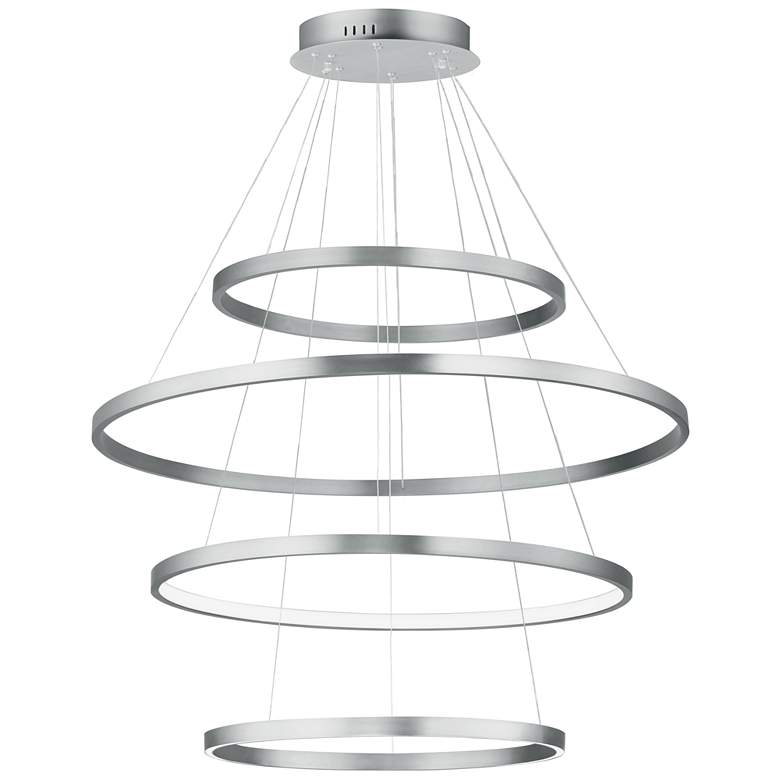 Image 1 ET2 Groove 5CCT 40" Brushed Aluminum 4-Tier Pendant