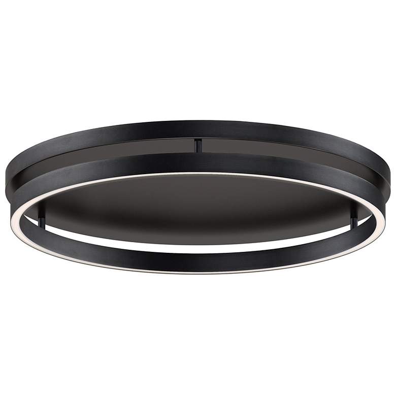 Image 2 ET2 Groove Round 24 1/2" Wide Black Finish Modern LED Ceiling Light