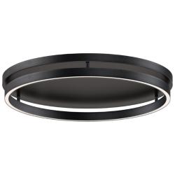 ET2 Groove Round 24 1/2" Wide Black Finish Modern LED Ceiling Light