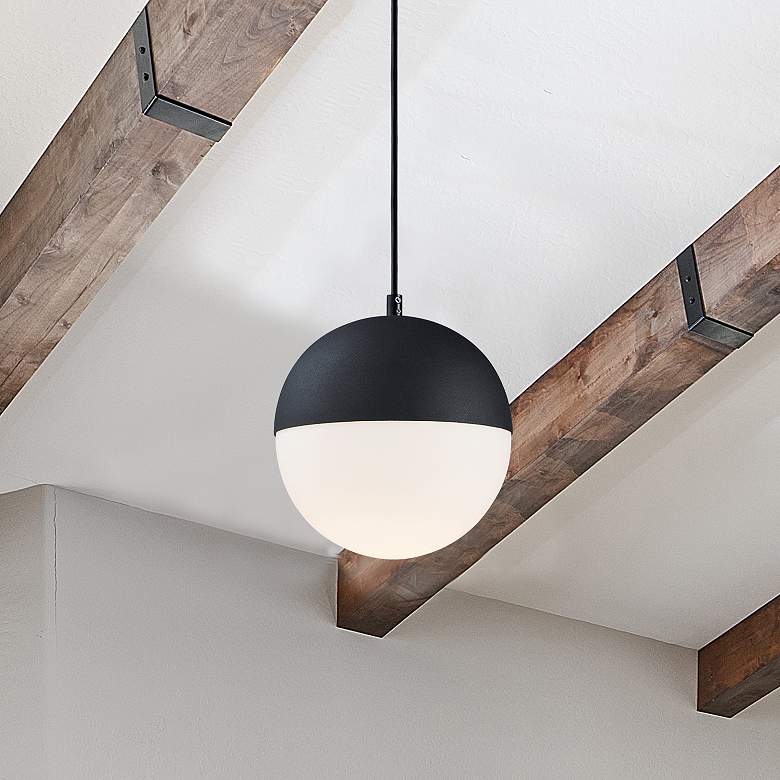 Image 1 ET2 Half Moon 10.6" Wide Modern Globe LED Pendant