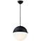 ET2 Half Moon 11 3/4" Wide Black and White LED Mini Pendant