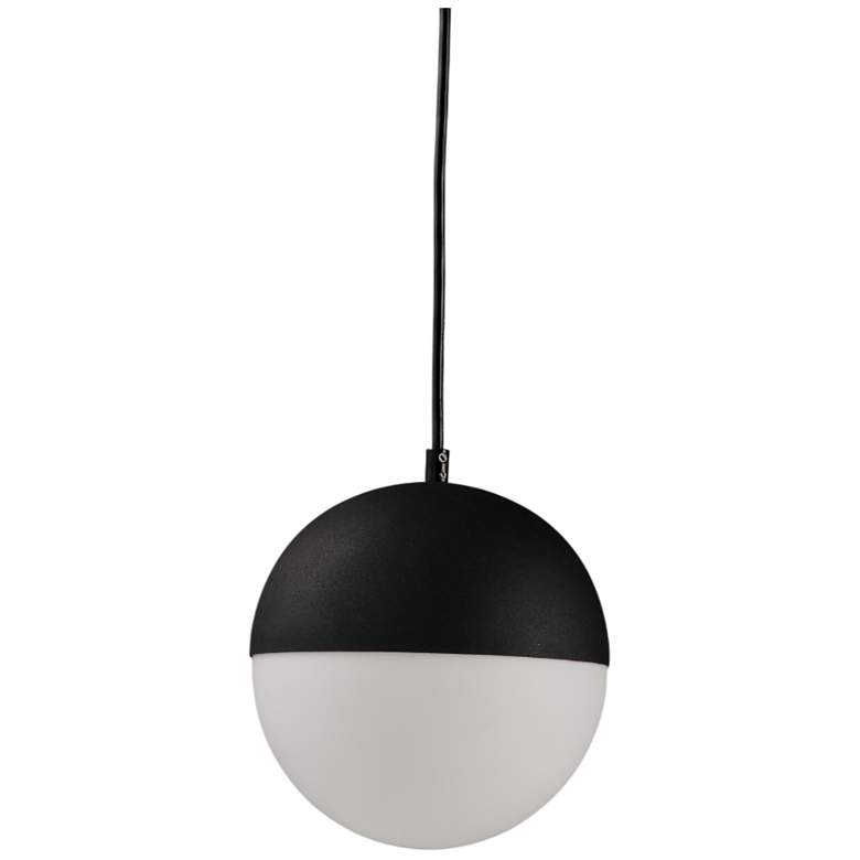 Image 2 ET2 Half Moon 11 3/4" Wide Black and White LED Mini Pendant more views