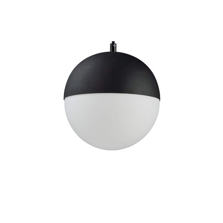 Image 3 ET2 Half Moon 11 3/4" Wide Black and White LED Mini Pendant more views