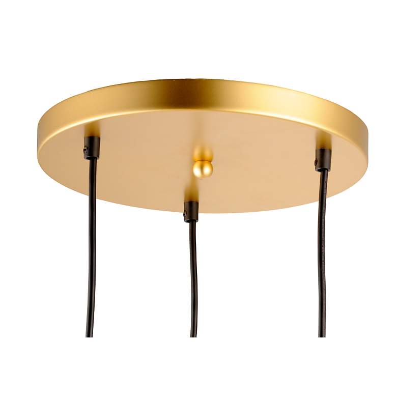 Image 6 ET2 Half Moon 16 1/2" Wide Metallic Gold 3-Light LED Pendant more views