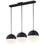 1_ET2 Half Moon 30 1/4" Wide Black 3-Light LED Linear Pendant
