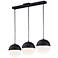ET2 Half Moon 30 1/4" Wide Black 3-Light LED Linear Pendant