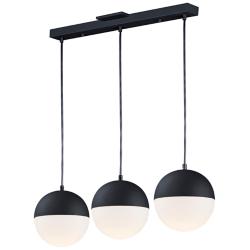 ET2 Half Moon 30 1/4" Wide Black 3-Light LED Linear Pendant