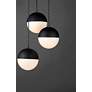 2_ET2 Half Moon 30 1/4" Wide Black 3-Light LED Linear Pendant more views
