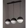3_ET2 Half Moon 30 1/4" Wide Black 3-Light LED Linear Pendant more views