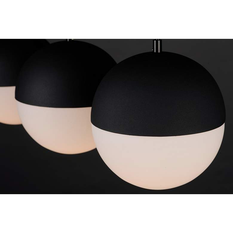 Image 4 ET2 Half Moon 30 1/4" Wide Black 3-Light LED Linear Pendant more views