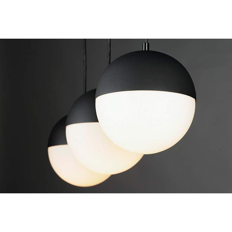 Image 6 ET2 Half Moon 30 1/4" Wide Black 3-Light LED Linear Pendant more views