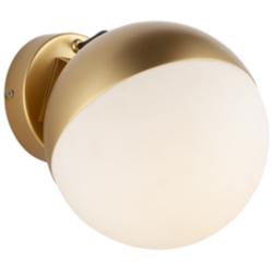 ET2 Half Moon 7 3/4" High Metallic Gold LED Wall Sconce