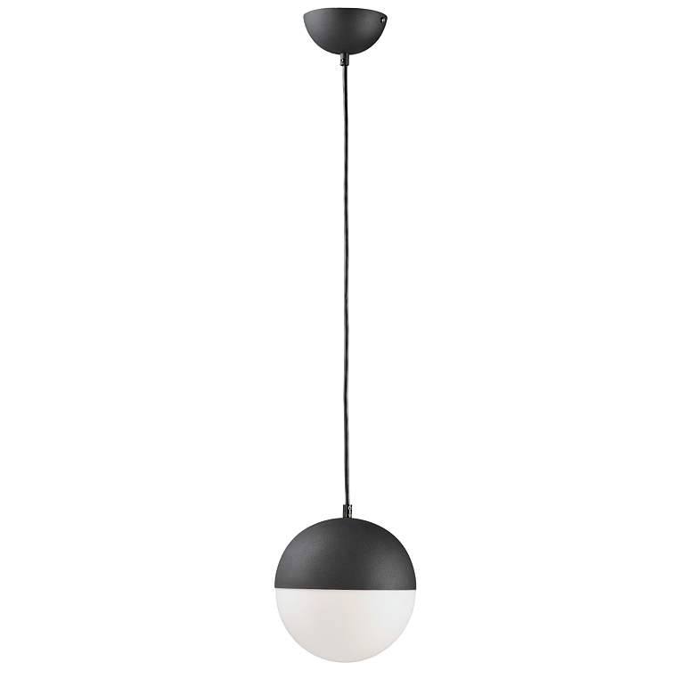 Image 4 ET2 Half Moon 7 3/4" Wide Black LED Mini Pendant more views