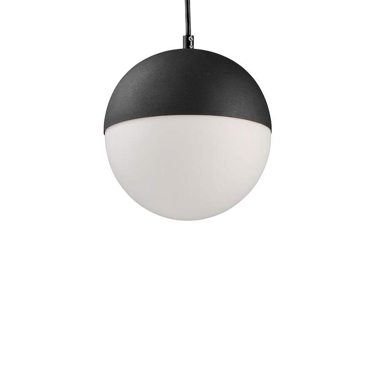Image 6 ET2 Half Moon 7 3/4" Wide Black LED Mini Pendant more views
