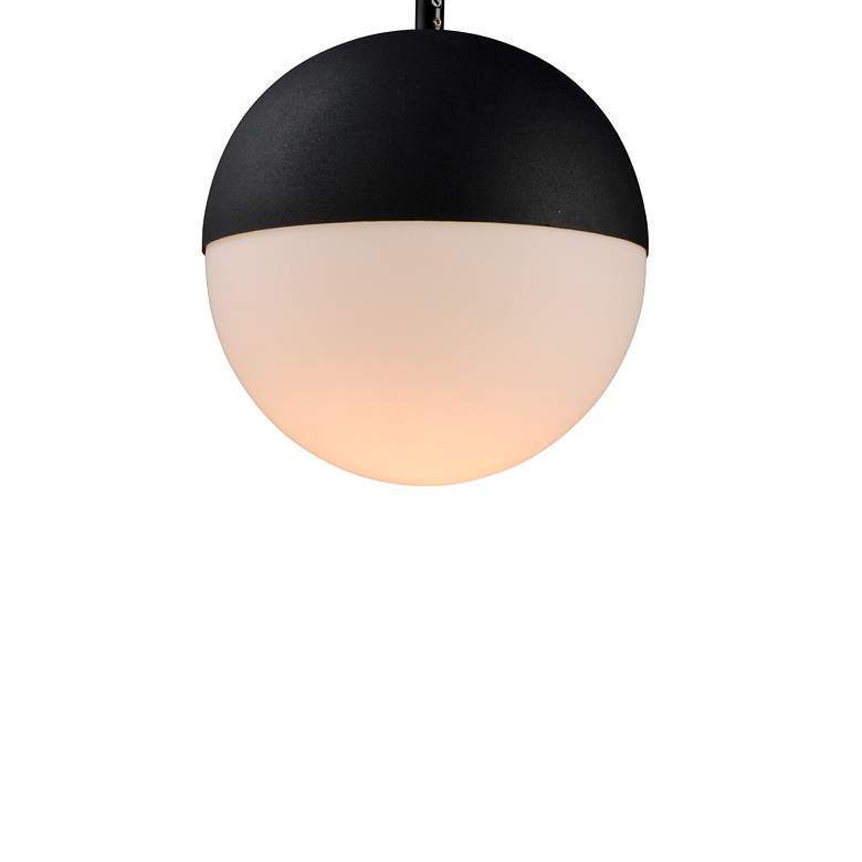 Image 7 ET2 Half Moon 7 3/4" Wide Black LED Mini Pendant more views