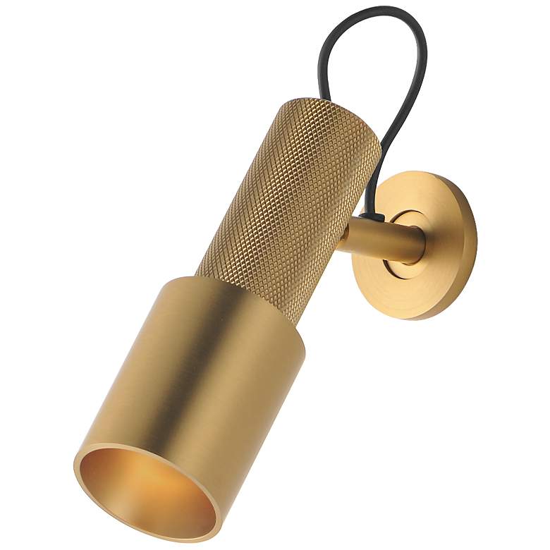 Image 1 ET2 Handler 5 3/4" High Natural Aged Brass Indoor LED Spot-Light