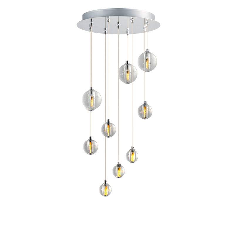 Image 3 ET2 Harmony 12 3/4"W Polished Chrome LED Multi-Light Pendant more views