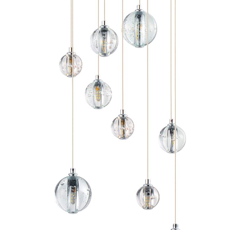 Image 4 ET2 Harmony 12 3/4"W Polished Chrome LED Multi-Light Pendant more views