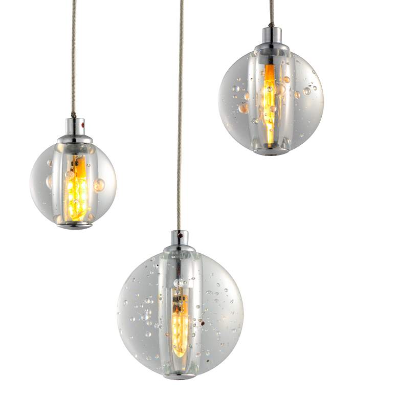 Image 5 ET2 Harmony 12 3/4"W Polished Chrome LED Multi-Light Pendant more views