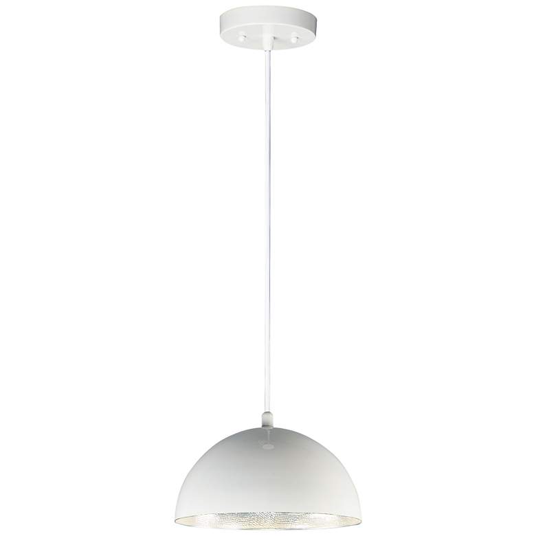 Image 4 ET2 Hemisphere 14" Wide Gloss White LED Pendant Light more views