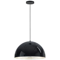 ET2 Hemisphere 24" Wide Gloss Black LED Pendant Light