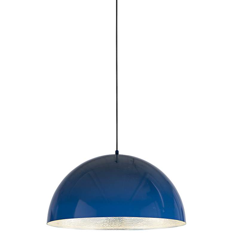 Image 1 ET2 Hemisphere 24 inch Wide Gloss Navy LED Pendant Light