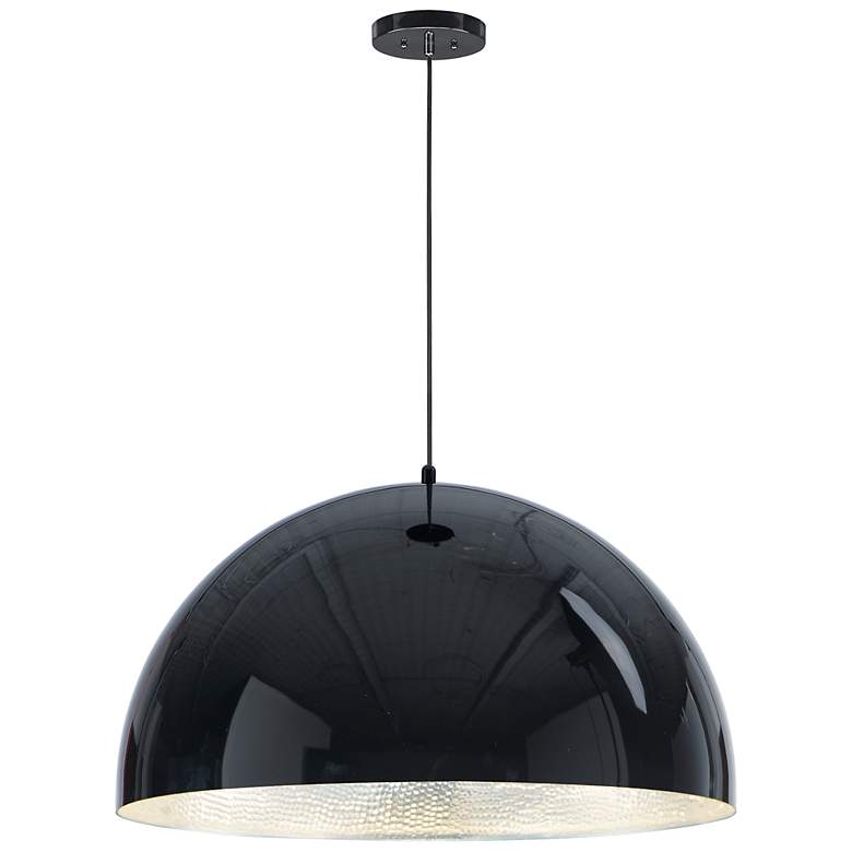 Image 2 ET2 Hemisphere 31" Wide Gloss Black LED Pendant Light