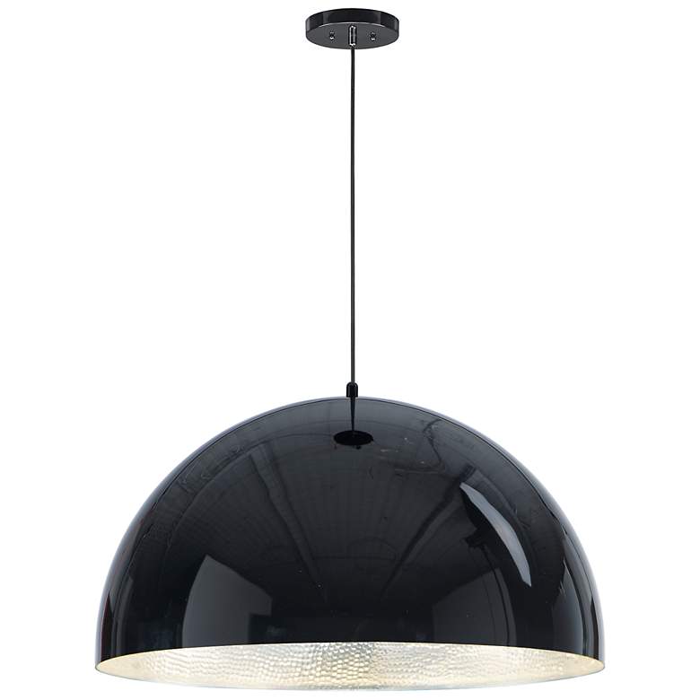 Image 1 ET2 Hemisphere 31 inch Wide Gloss Black LED Pendant Light