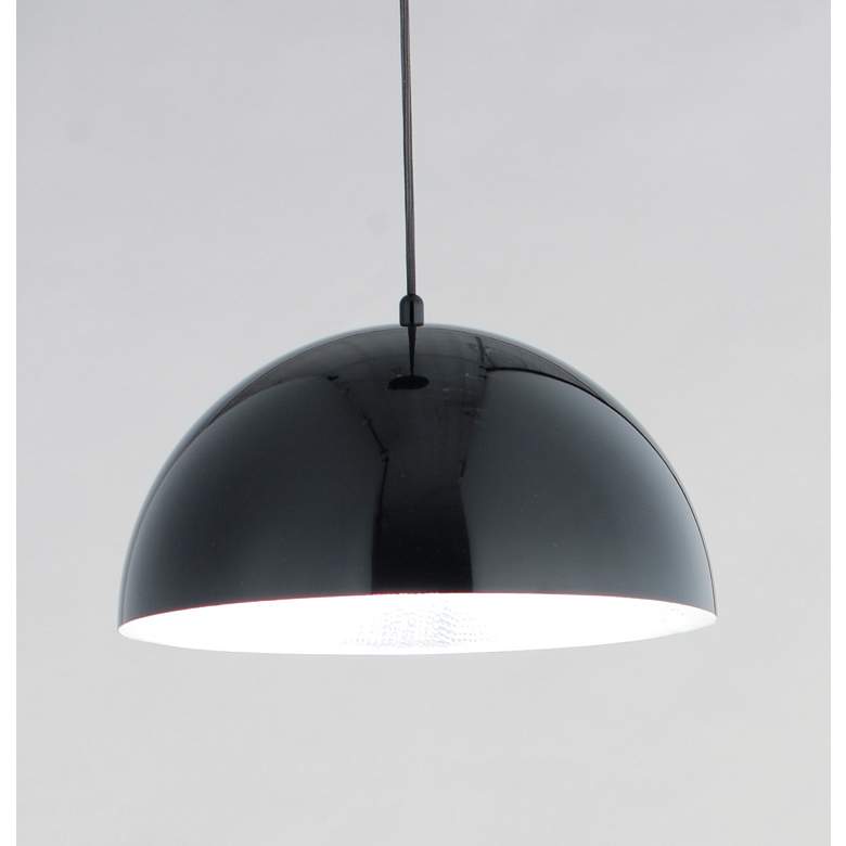 Image 5 ET2 Hemisphere 31" Wide Gloss Black LED Pendant Light more views