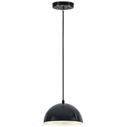 ET2 Hemisphere 9" Wide Gloss Black LED Mini Pendant Light