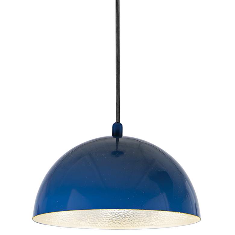 Image 1 ET2 Hemisphere 9" Wide Gloss Navy LED Mini Pendant Light