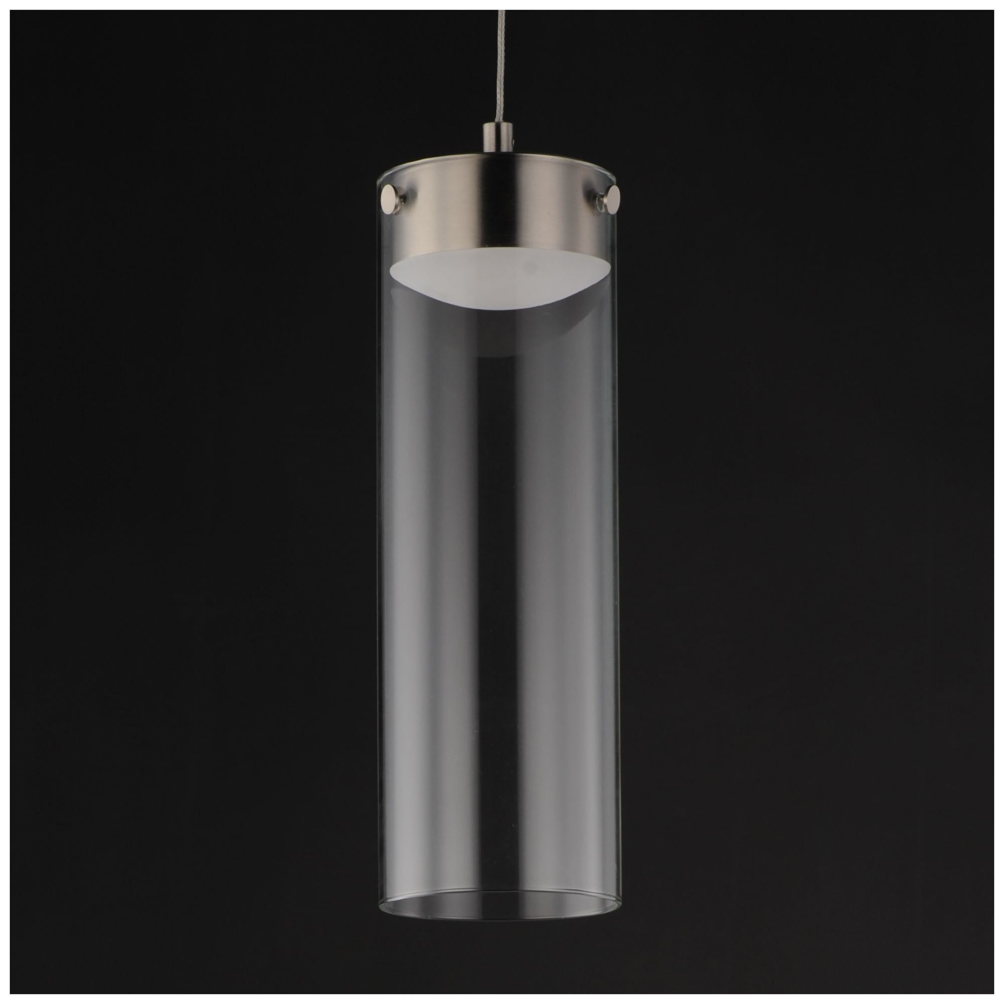 Image 5 ET2 Highball 12 1/2" High Clear/Satin Nickel LED Pendant more views
