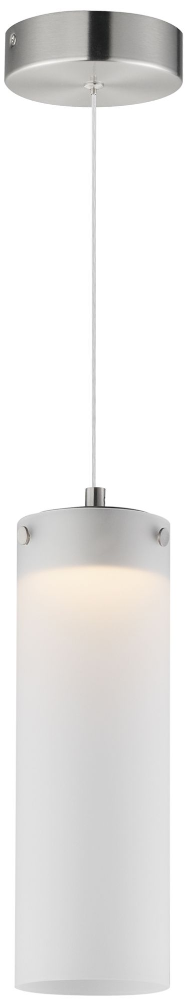 ET2 Highball 12 1/2" High Satin Nickel/Frosted LED Pendant