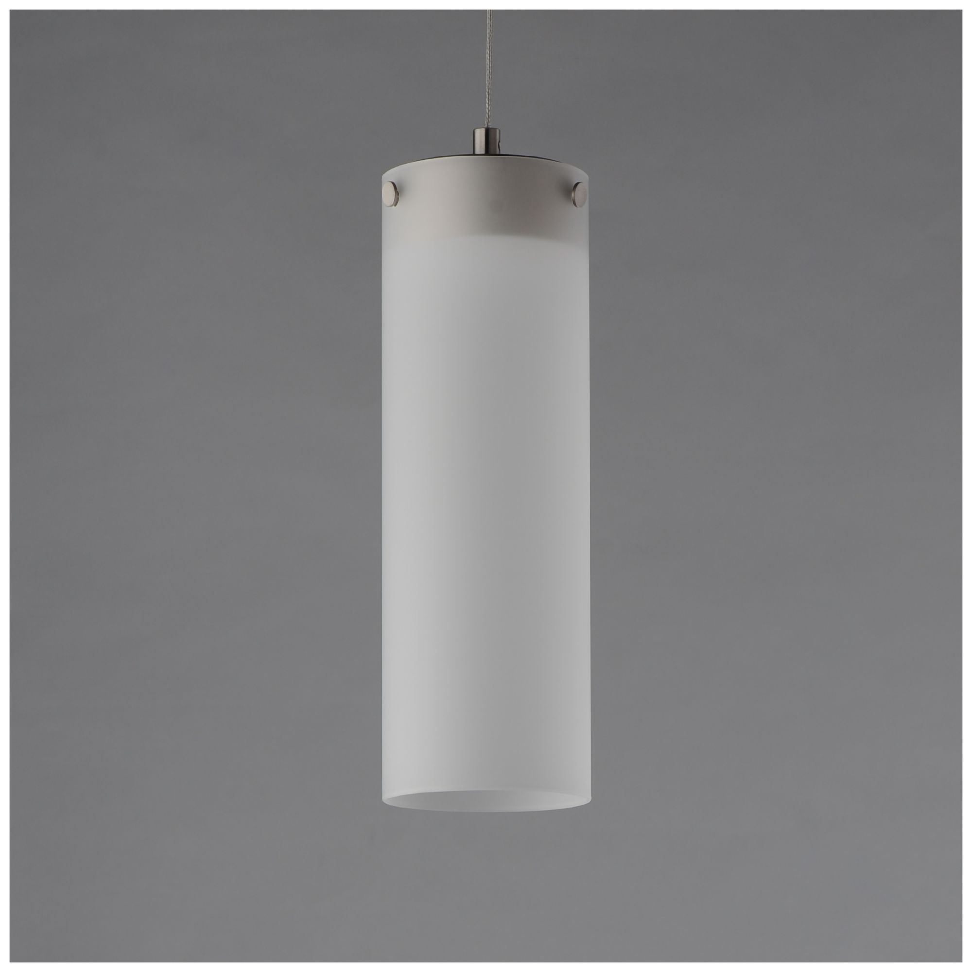 Image 3 ET2 Highball 12 1/2" High Satin Nickel/Frosted LED Pendant more views