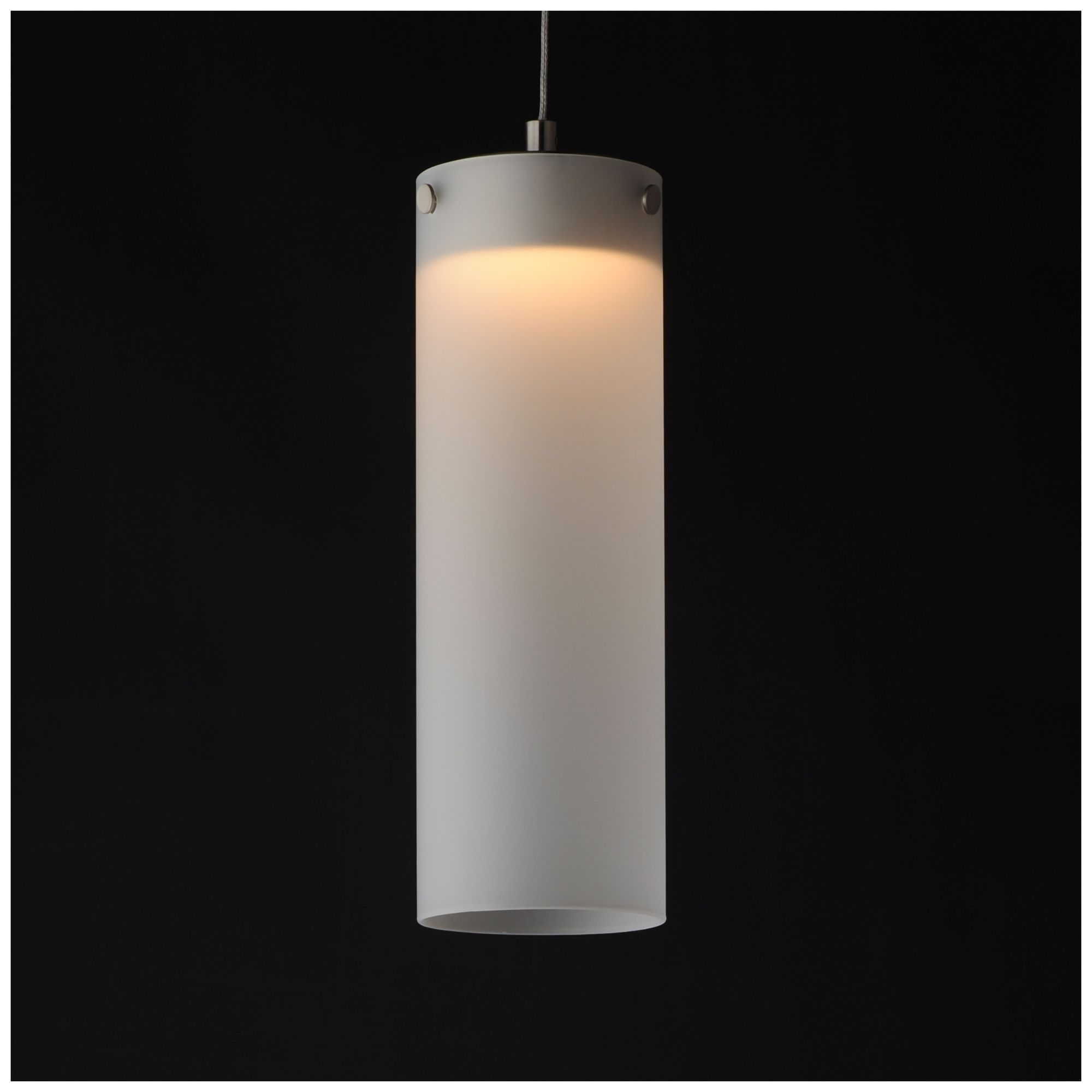 Image 4 ET2 Highball 12 1/2" High Satin Nickel/Frosted LED Pendant more views