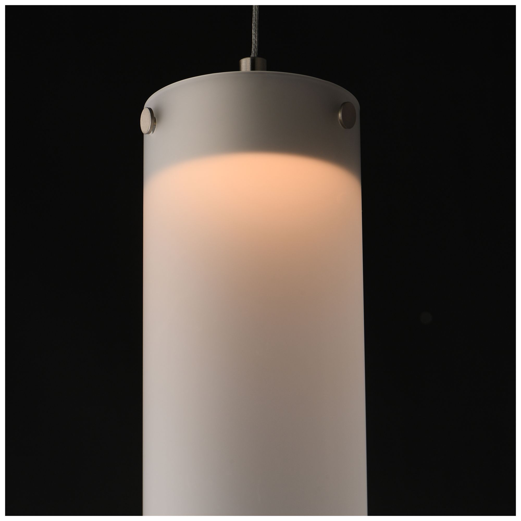 Image 5 ET2 Highball 12 1/2" High Satin Nickel/Frosted LED Pendant more views