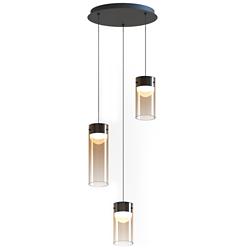 ET2 Highball 12 1/2" Wide Gunmetal LED Multi-Light Pendant
