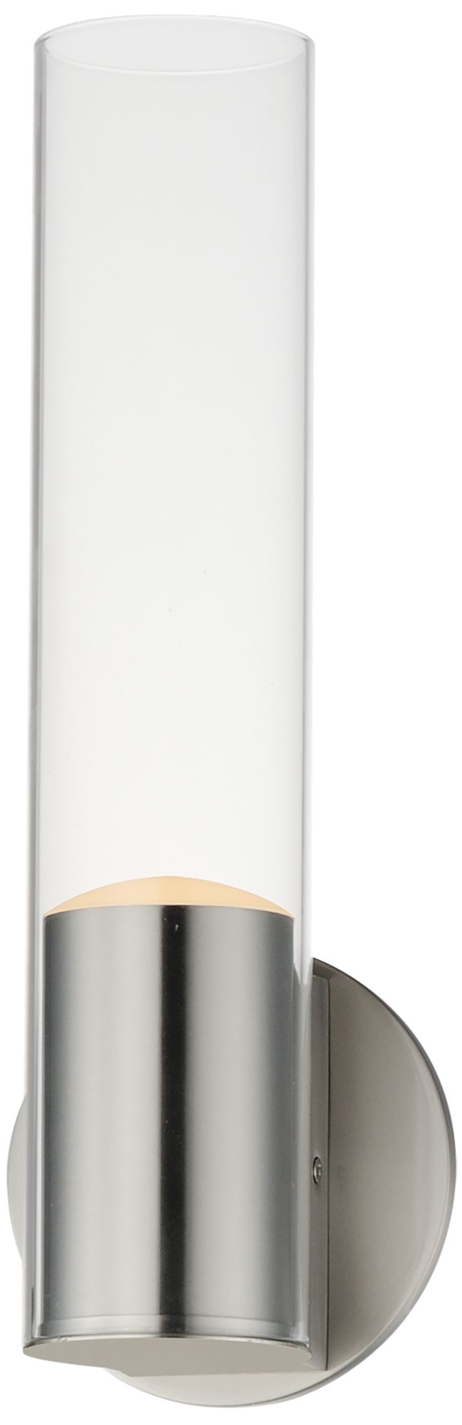 ET2 Highball 15" High Clear/Satin Nickel LED Wall Sconce