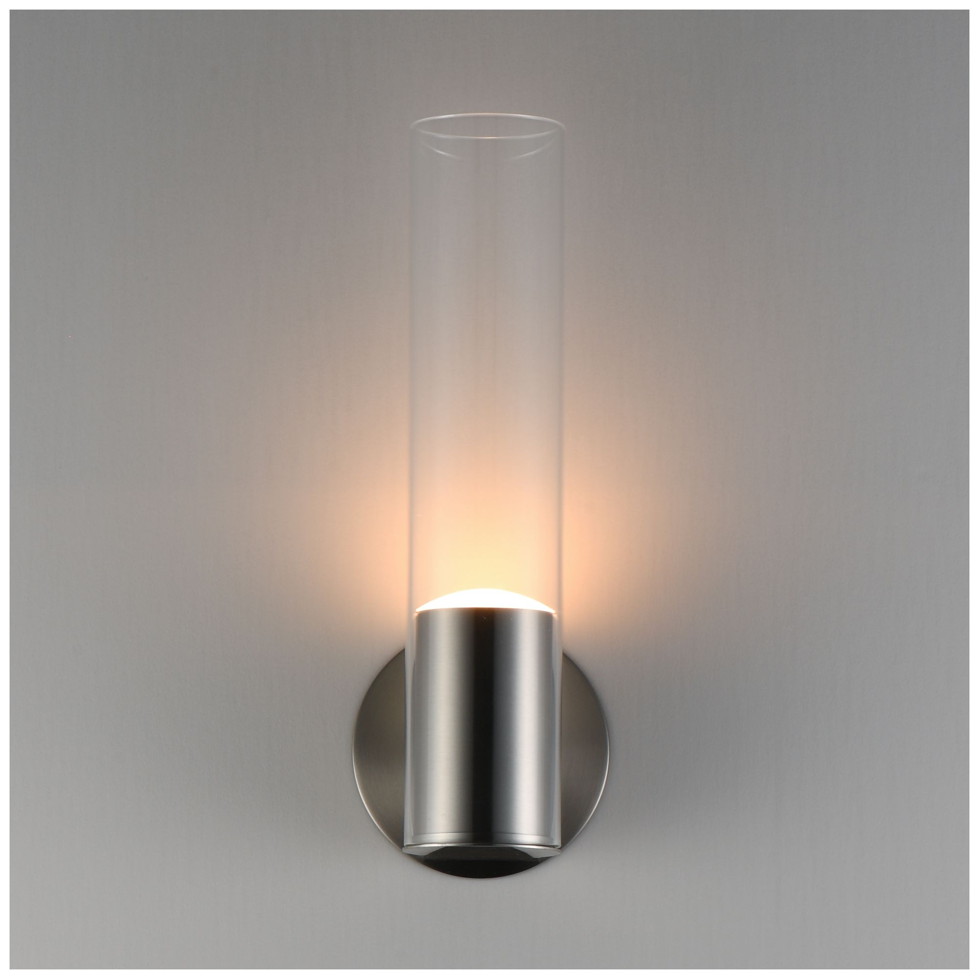 Image 5 ET2 Highball 15" High Clear/Satin Nickel LED Wall Sconce more views