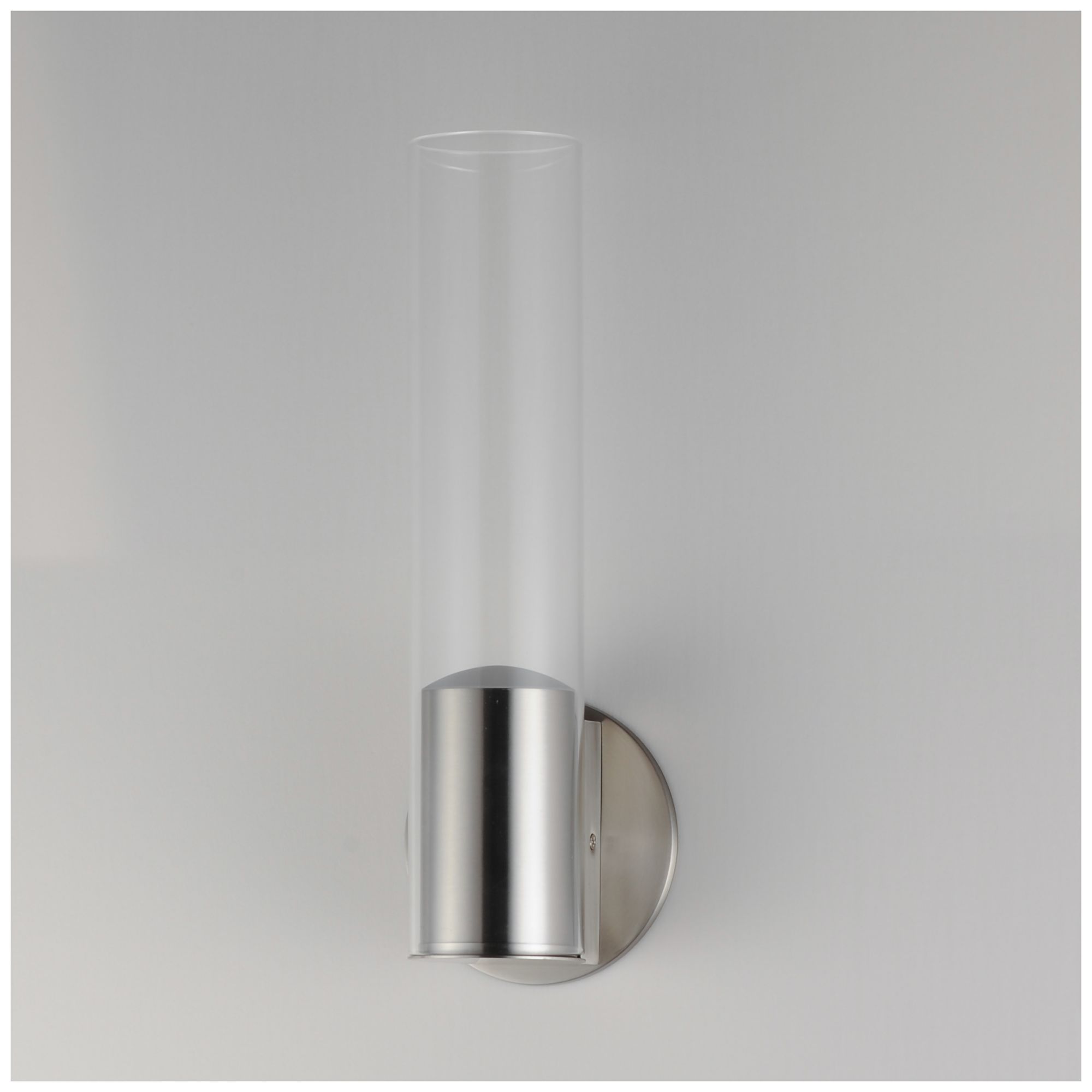 Image 6 ET2 Highball 15" High Clear/Satin Nickel LED Wall Sconce more views