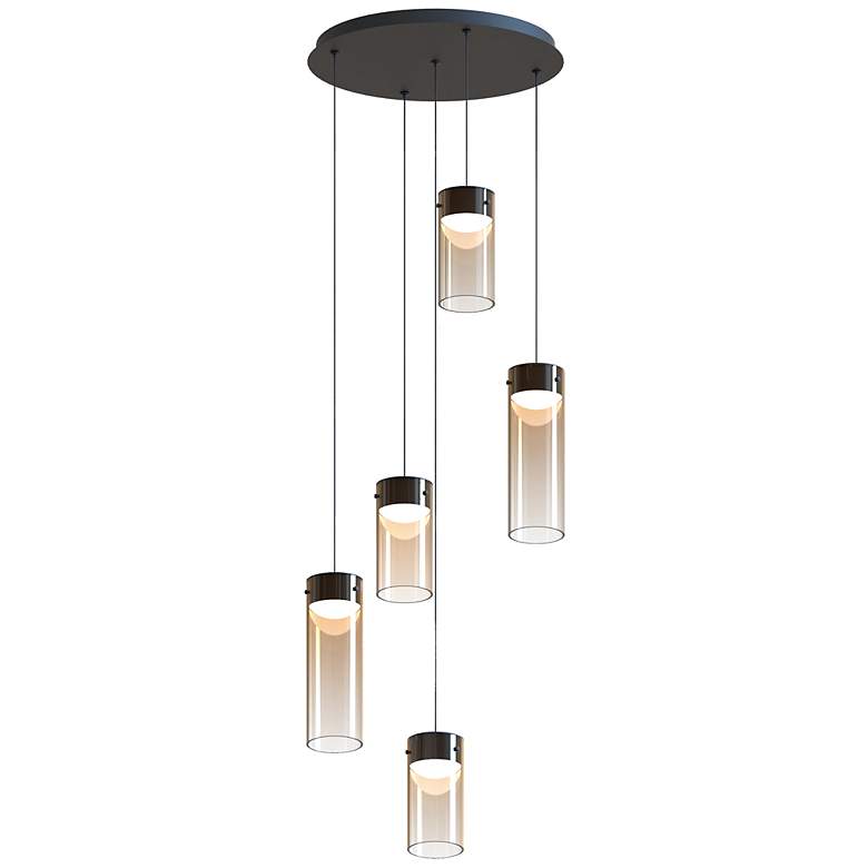Image 2 ET2 Highball 16 1/2" Wide Gunmetal LED Multi-Light Pendant