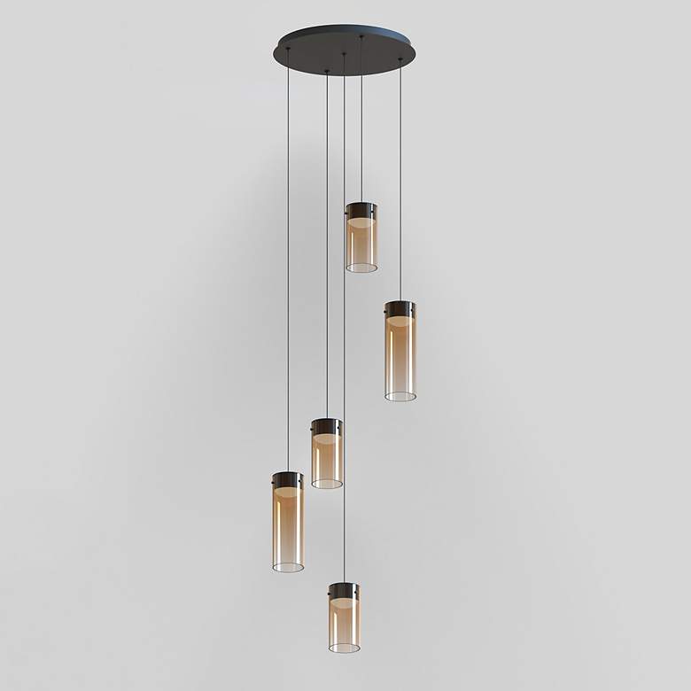 Image 4 ET2 Highball 16 1/2" Wide Gunmetal LED Multi-Light Pendant more views