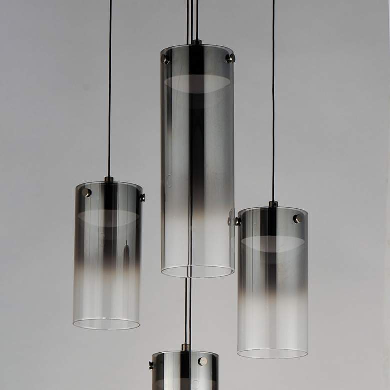 Image 6 ET2 Highball 16 1/2" Wide Smoke/Gunmetal 5-Light LED Pendant more views