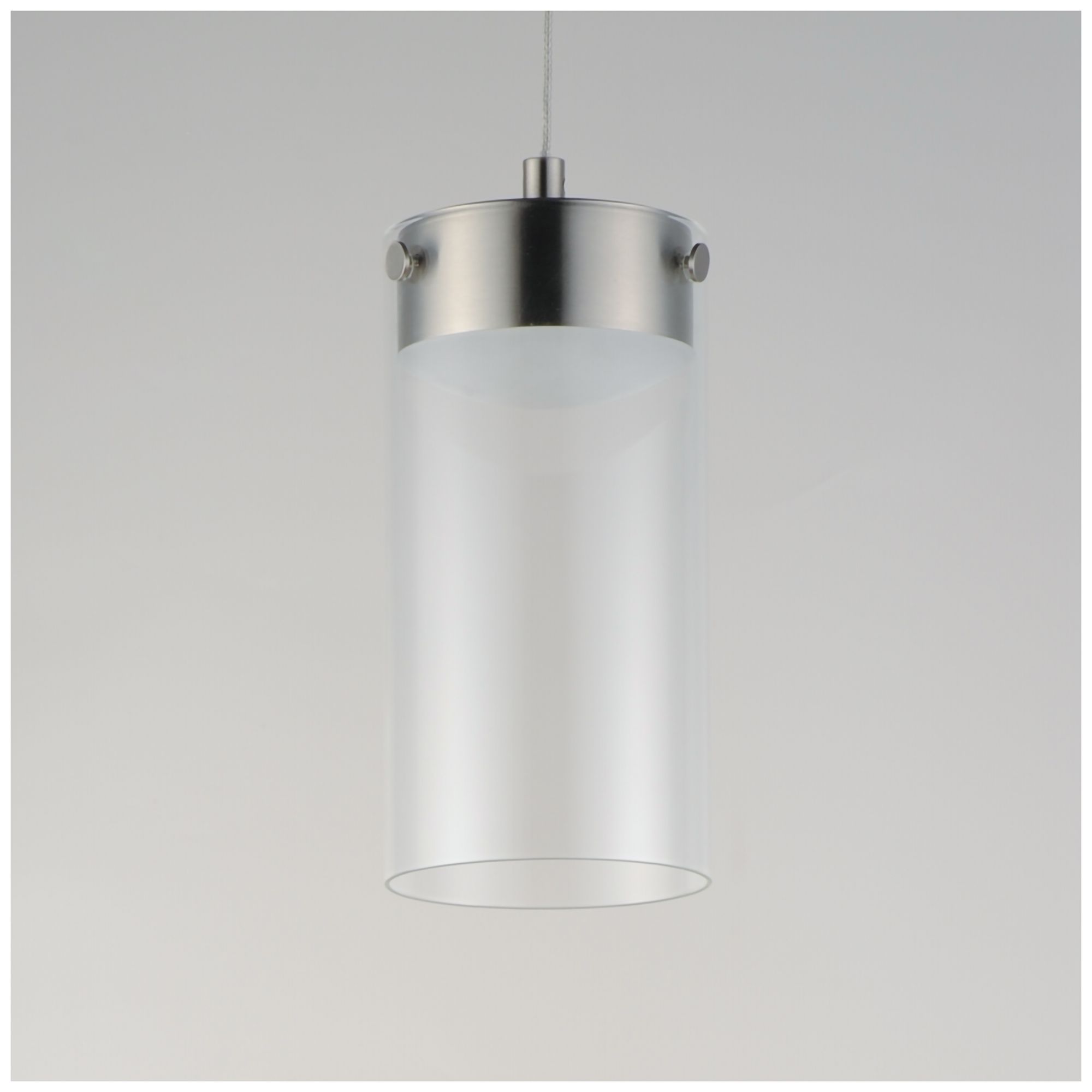 Image 4 ET2 Highball 8 1/2" High Clear/Satin Nickel LED Mini Pendant more views