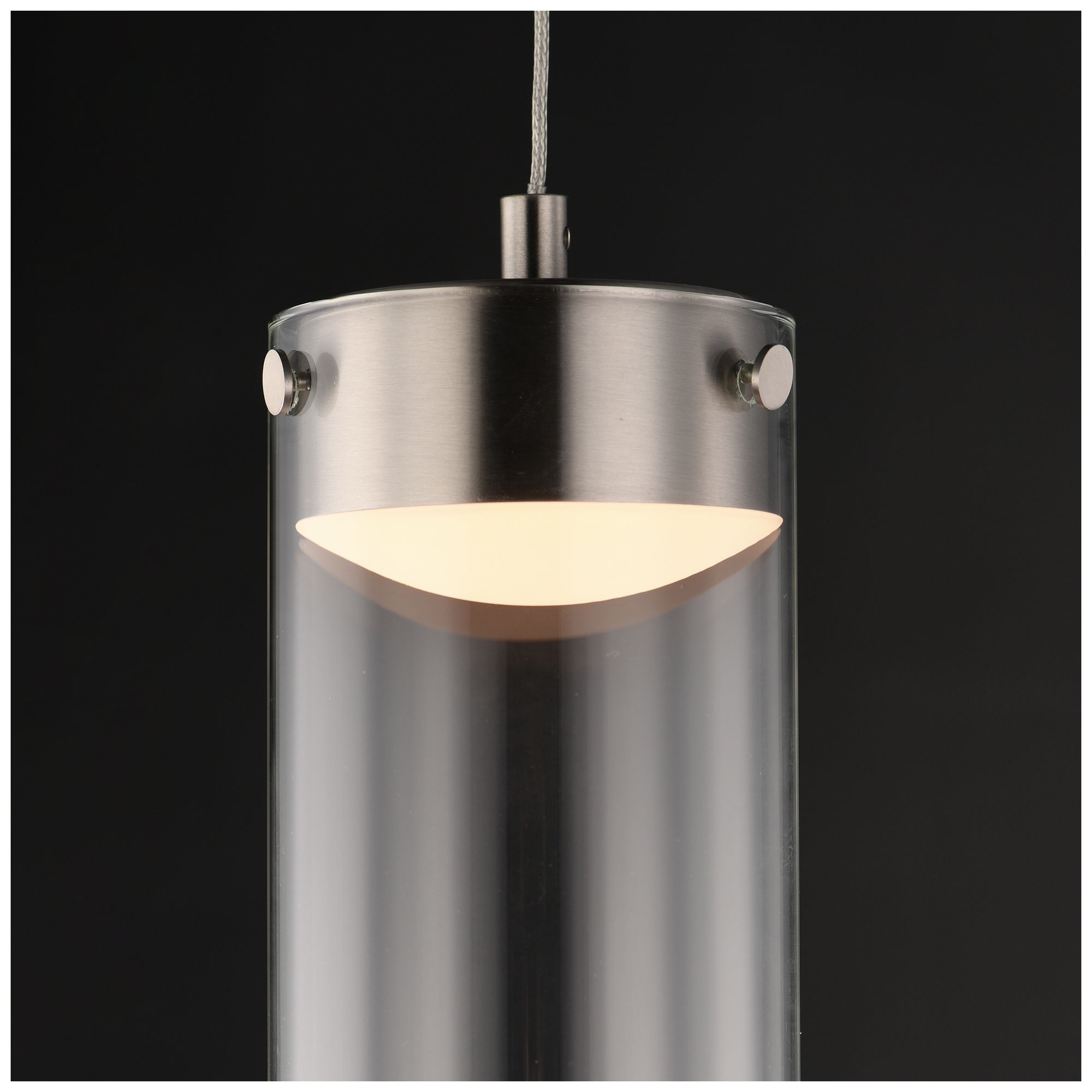Image 5 ET2 Highball 8 1/2" High Clear/Satin Nickel LED Mini Pendant more views