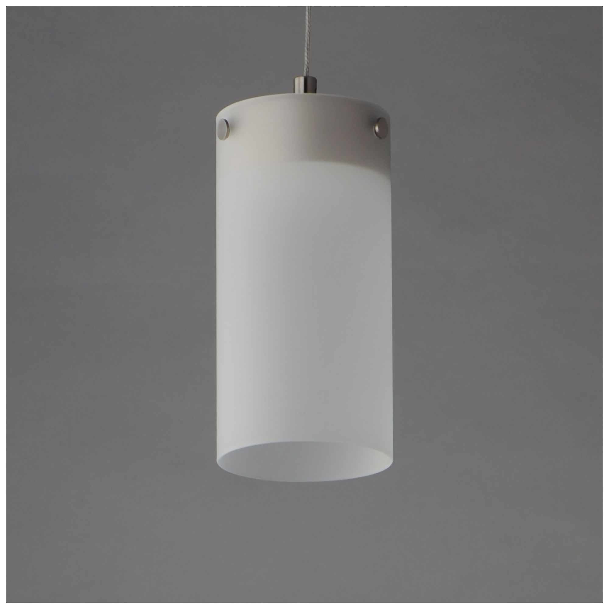 Image 3 ET2 Highball 8 1/2" High Satin Nickel/Frosted LED Mini Pendant more views