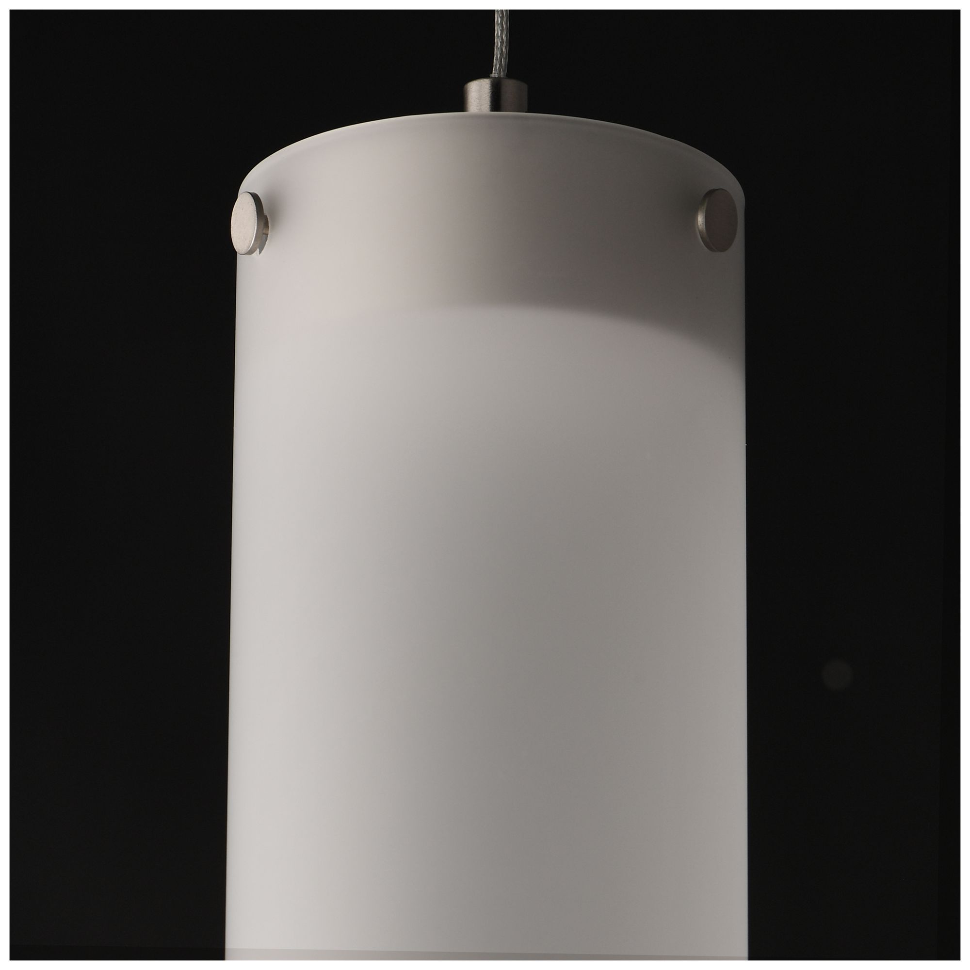 Image 5 ET2 Highball 8 1/2" High Satin Nickel/Frosted LED Mini Pendant more views