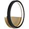 ET2 Hoopla 11 3/4" High Black and Gold LED Wall Sconce