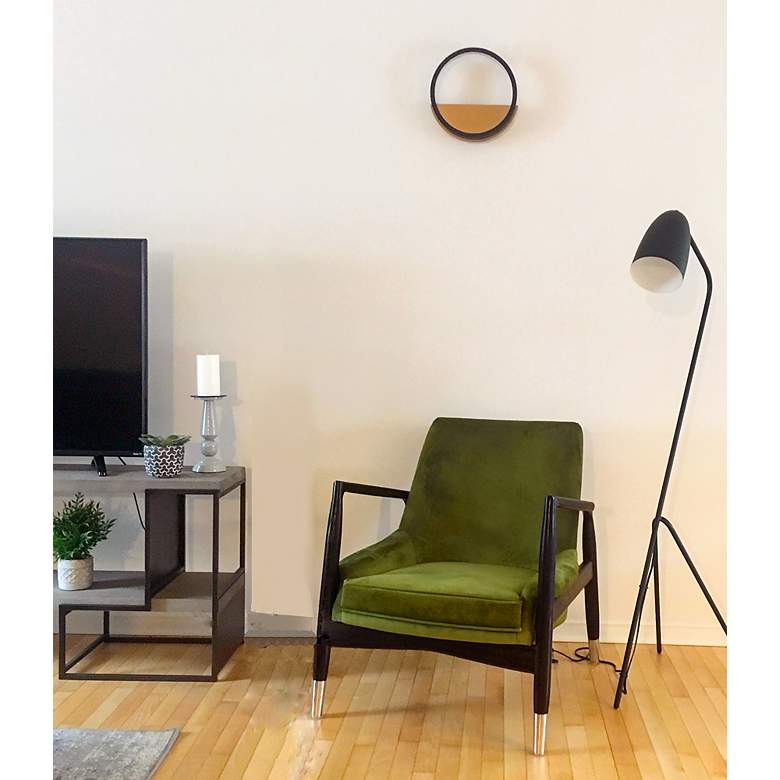 Image 6 ET2 Hoopla 11 3/4" High Black and Gold Modern Ring LED Wall Sconce more views