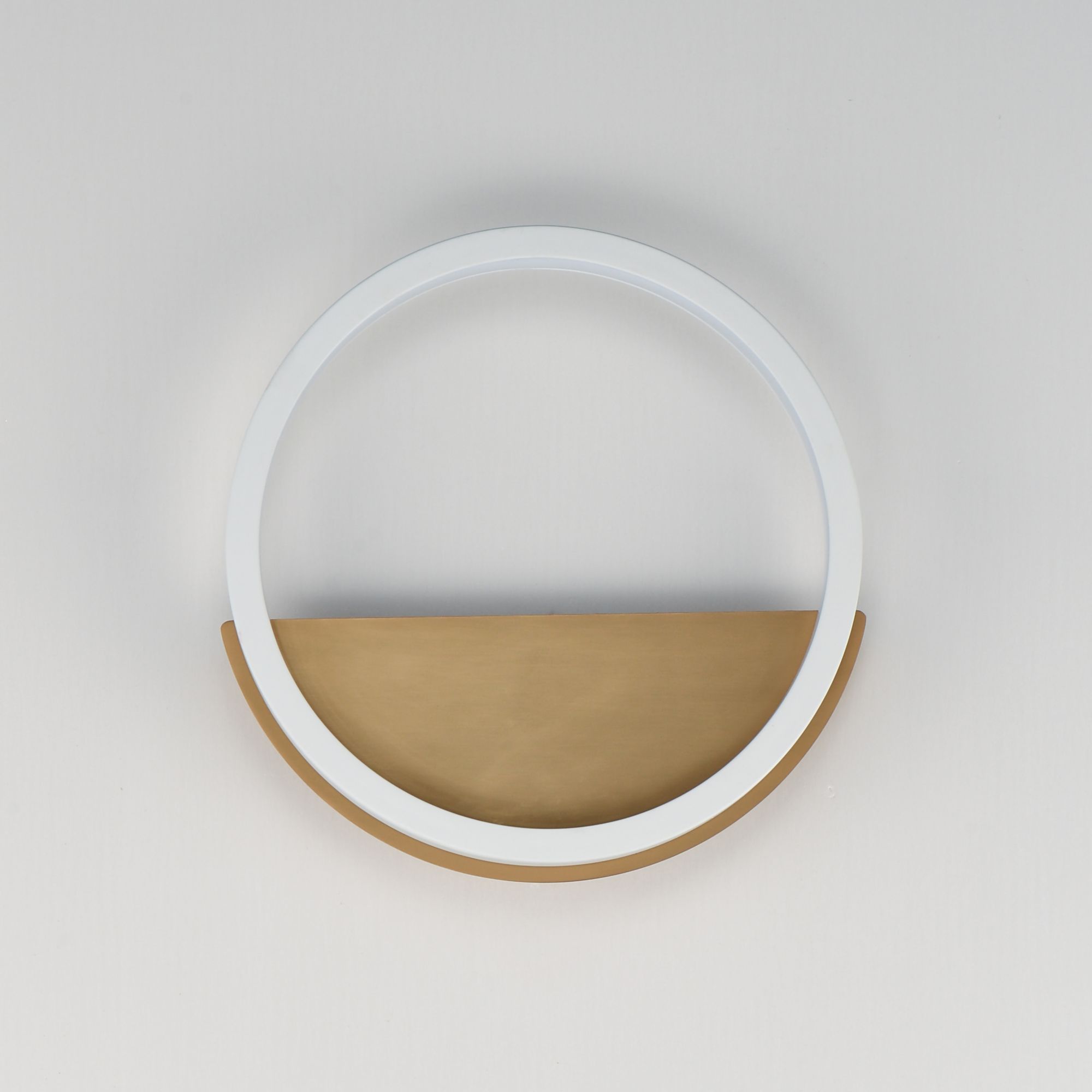 Image 2 ET2 Hoopla 12" High White/Gold LED Wall Sconce more views